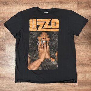 Lizzo Unisex Short Sleeve Large Black Cotton Graphic Band T Shirt